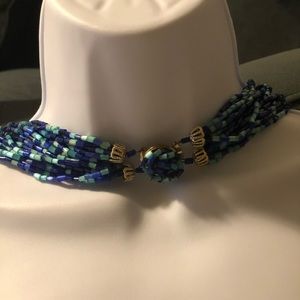 Multi strand beaded necklace